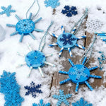 50 Sets Winter Snowflake Craft Kits for Kids, DIY 3D Ornaments Party Favor