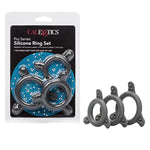 Pro Series Silicone Cock Ring Set, Black (43062)