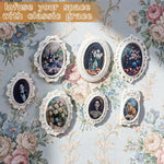 7 Pcs Miniature Picture Frames for 1:12 Scale Dollhouse Decor, White