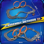 Boy Toys Gifts For 6 7 8-12 Years Old, Slot Car Race Track Sets With 4 Slot Cars, Battery Or Electric Car Track For Boys, Dual Racing Game Lap Counter Circular Overpass Track Gifts For Kids