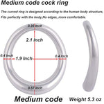 Stainless Steel Men'S Rings Is Sleek And Comfortable Without Edges (M 1.9X2.1)