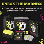 Party Games For Adults – Ultimate Party Dice Game For 2-8 Players Of Ages 17+ – Adult Games For Grown Ups With Large Dice, Tokens & Lifelines – Carry Pouch Included