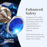 Deluxe Metal Anal Plug Set, Sex Toy,Graceful Waterdrop Contour With Lustrous Blue Gemstone Accent - Durable, Body-Safe & Aesthetically Pleasing For Elevated Intimate Experience
