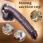 10.4-Inch Realistic Uncut Movable Foreskin Dildo, Silicone Huge Thick Dildo, Long Vaginal And Anal Xl Dildo,Big Suction Cup Black Dildo, Large Wide Dildo,Suitable For Men, Women,And Couples