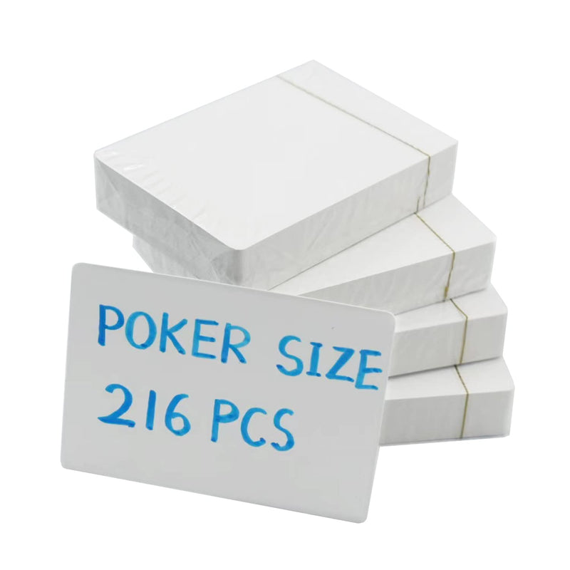 Yuanhe Blank Playing Cards to Write on Poker Size 216PCS Printable Flash Ca