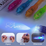 Invisible Spy Ink Pen 5 Pcs, With Uv Pen Light, Party Favors For Kids 8-12, Stocking Stuffers For Christmas, Provide Thanksgiving, Halloween For Boys Girls Goodie Bag