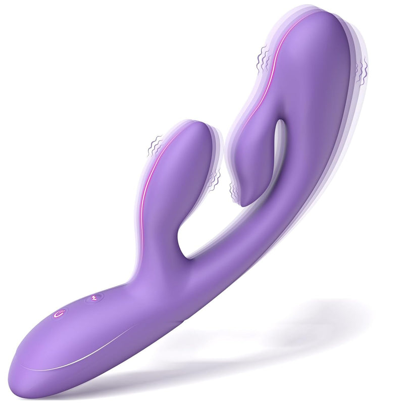 G Spot Rabbit Vibrator For Woman, 3 In 1 Vibrator Wand Massager With 10 High Frequency Vibration For Clitoral Nipple Stimulation, Waterproof Liquid Silicone Sex Toy For Women