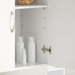 Bathroom Kitchen Wall Cabinet, Garage or Laundry Room Wall Storage Cabinet, White Stipple, Linen Tower Bath Cabinet, Cabinet with Shelf, White FRG231-W