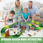 Dinosaur Toys, Dinosaur Race Track For Kids 3-5, Flexible Train Track Playset With Dinos & Cars, Toddler Toys For Ages 3 4 5 6 7 8 9 Year Old Boys Girls, Party Favor Birthday Gift
