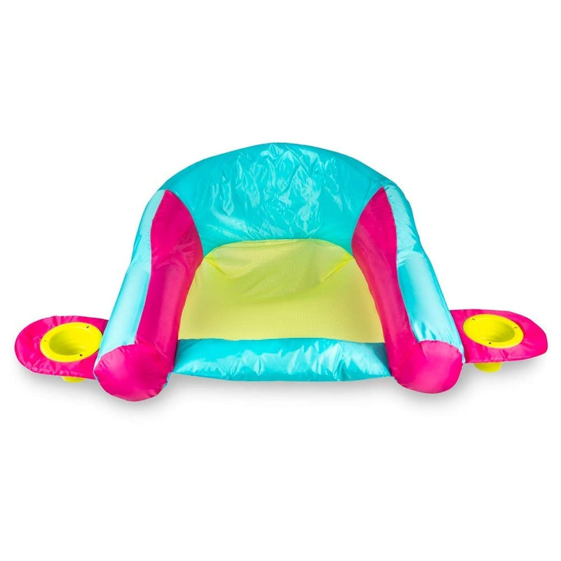 SwimWays 6047149 AquaLinx Interlocking Cup Holder Pool Float Lounger, Cyan/