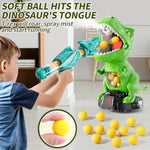 Dinosaur Shooting Boy Toys For Kids Age 3 4 5 6 7 8 - Moveable Shooting Game With Scoreboard, Light And Sound, 12 Foam Balls, Boy Toddler Toys 5-7 6-8 8-10, Competition Game Gifts (Green)