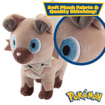 8" Rockruff Plush - Officially Licensed - Generation 7 Sun And Moon Figure - Authentic Soft Stuffed Animal Dog Toy - Holiday Christmas Stocking Stuffer Gift For Kids, Boys, Girls - 2+