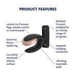 Double Love Connect App Vibrator Sex Toy | Adult Toys For Women | Best Couple Vibrator | Vibrating Sexual Pleasure Device | Stimulation Vibrators | Woman Sextoy (Black)