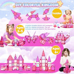 101Pcs Magnetic Blocks Set Including Cars And Accessories, Princess Magnet Building Tiles Sets, Castle Magnet Blocks Stem Toys For Girls Kids Ages 3 4 5 6 7 8 9+ Year Old