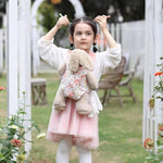 Stuffed Animals Carrier Baby Doll Accessories Holder American Girl Bitty Baby Doll Carrier For Toddler - Pink Wax Flowers