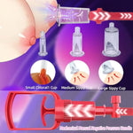 Pussy Pump Sex Toys, Clitoral Pumps Enhance Sensation, Increase Female Sexual Pleasure, Adult Game Nipple Clitoral Stimulator, Vacuum Vaginal Pump 5 Suction Cups, Promote Couple Pleasure (Red)