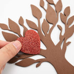 18 Sets Valentine's Day Foam Wreath Craft Kits with Heart Stickers for Kids