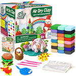 24 Color Air Dry Clay Kit for Kids Ages 4+ with Tools & Storage Bags