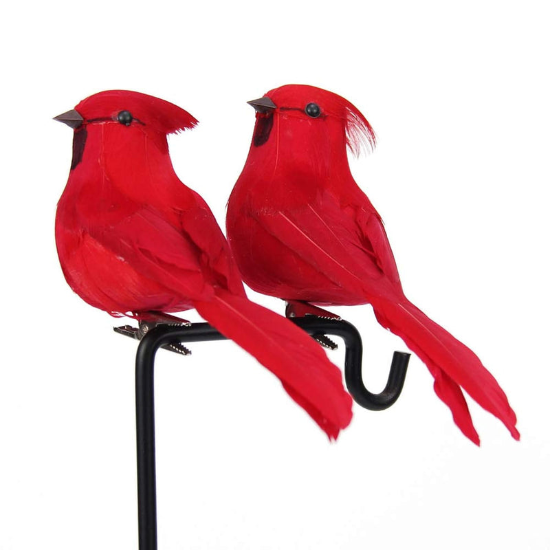 Red Cardinal Artificial Foam Birds Feather Birds For Christmas Tree Craft Orna