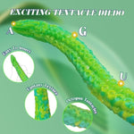 Long Tentacle Dildo Sex Toys: 13" Luminous Anal Dragon Dildo With Suction Cup, Liquid Silicone Long Butt Plug, Thin Anal Toys Fantasy Monster Design Prostate Massager For Beginner (Small-13In)