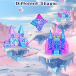 Magnetic Tiles For Kids,114Pcs 3D Diamond Princess Ice Castle, Magnetic Tiles Age 3-5 4-8,Stem Educational Toys For Girls Kids Birthday Gift