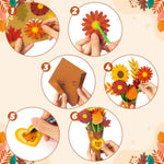 Fall Flower Bouquet Craft Kit for Kids - 24 Pieces DIY Craft Set