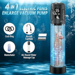 Electric Penis Pump Sex Toys For Men, Automatic Male Masturbator With Mini Pocket Pussy And 6 Penis Ring, Adult Sex Toys Dick Enlarger Erection, Air Water Extender Ipx7 Waterproof With 5 Suction Modes