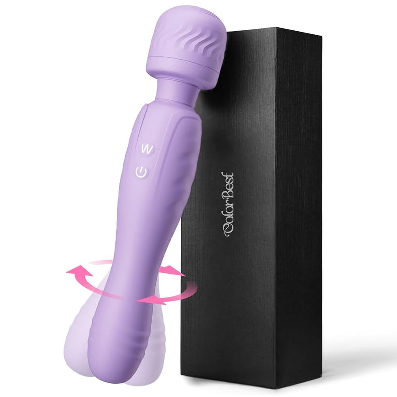 Vibrator Wand Massager With Double-Ended, Personal Wand Clit Stimulator With 12 Vibrating & Swing Quiet G Spot Vibrator Sex Toys For Clit Stimulate, Clitoris Wand Vibrators Adult Sex Toy For Women