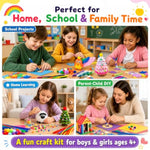 Back to School Arts and Crafts Supplies Kit with Glue Stick for Kids