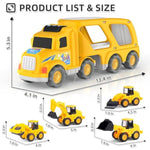 Construction Truck Toys For Boys Girls Age 3 4 5 6 Years Old?Carrier Transport Trucks For Kids 3-4 3-5 Year Old?Christmas Birthday Gift Toddler Toys.