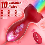 Anal Plug Rose Toy Sex Toys For Couples, Vibrating Butt Plug With 10 Vibration Modes & 360° Rotate Modes Adult Toys, Women Sex Toys Anal Vibrators Rose Sex Toy With Colorful Lighting
