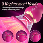 Sucking Vibrator Sex Toys - Rose Vibrators With 3 Brush Heads And Removable Cup, 12 Rotation 8 Sucking Modes For Clitoral, Nipple, Anal Stimulation, Adult Sex Toy For Women Or Couples Pleasure