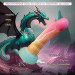 9" Fantasy Dildo Huge Monster Dildo U & G-Spot Big Colorful Dragon Dildos With Large Suction Cup, Long Anal Plug Adult Sex Toys & Games For Women Men Couples