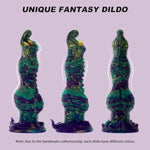 10.24" Squirting Monster Dildo Fantasy Ejaculating Dog Knot Penis,Silicone Realistic Tentacle Dildo Dragon Cock W/Enema Bulb,Thick Anal G Spot Stimulator Suction Cup Masturbator Sex Toy For Women Men