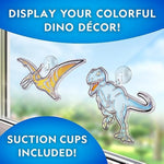Dinosaur Stained Glass Suncatcher Kit for Kids with Glow & Metallic Paints