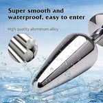 4 Pcs Metal Silvery Butt Plug Set With Round Jewelry Base Adult Sex Sm Toys Smooth Metal Anal Plug Kit For Couple(A)