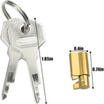 Chastity Cage Accessories - Lock Cylinder Metal Male Chastity Device Stealth Lock Cock Cage Brass Replacement Lock Cylinder With Key(2 Set)