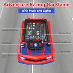 Musical Steering Wheel Racing Car Toy, Racing Adventure Car Steering Wheel For Toddler Kids, Toddler Simulated Driving Game Cars With Sound And Light, Xmas Birthday Gifts For Kids Ages 3+