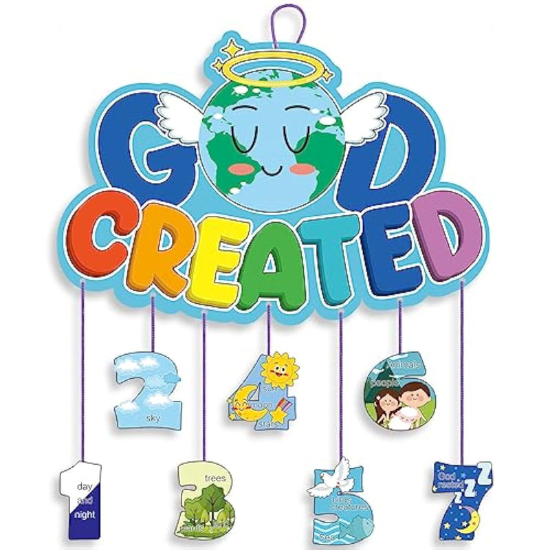 30 Sets Creation Crafts for Kids, Sunday School Bible Crafts, Christian Education Activity Kit