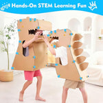 Cardboard Cutter For Kids - 122 Pcs Resuable Safe Cardboard Tools For Kids | Educational Building Toys For Family Classroom Activities | Christmas Birthday Gifts For 5 6 7 8 9 Years Old Boys Girls