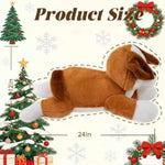 4.4 Pounds Weighted Dog Stuffed Animal, 24" Large Weighted Stuffed Dog Plushies, Weighted Beagle Plush Toy, Cute Puppy Plush Toy, Gifts For Kids Boys Girls On Birthday Christmas Children'S Day