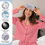 24 Pcs Silk Sleep Masks Soft Satin Eye Masks for Sleeping with Adjustable Elastic Strap Comfortable Blindfold Eyeshade for Men Women Travel Nap Night Sleep(Black, Grey, Green, Pink)