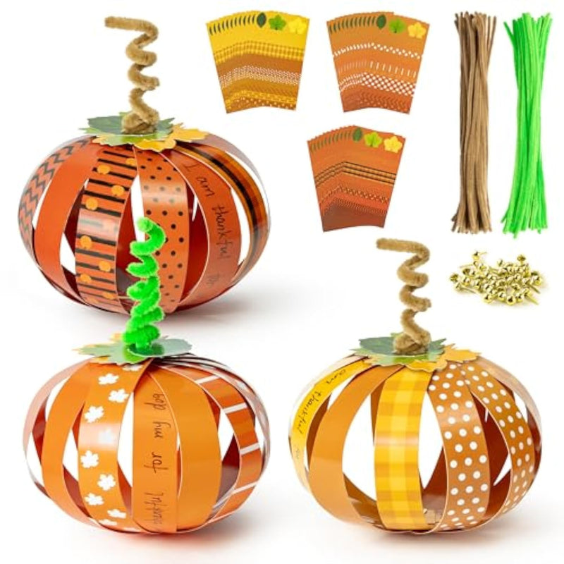 Halloween Pumpkin Craft Kit - 36 Pieces DIY Fall Thanksgiving Gratitude Pumpkin Craft for Kids