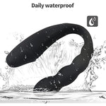 Double-Head Vibrator Clitoral Stimulator With 10 Vibration Modes, Vibrating Double-Ended Anal Bead Butt Plug,G-Spot Anus-Vaginal Stimulation Sex Toys For Women Men Couples Pleasure, Black