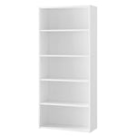 Bookshelf, 5-Tier Open Bookcase With Adjustable Storage Shelves, Floor Standin