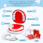 Dentist Play Set For Kids Ages 3-8, 26Pcs Realistic Pretend Dental Toy Kit With Teeth Cleaning Tools, Doctor Costume & Learning Guide. Stem Educational Toys, Toddler Medical Kit For Boys & Girls Gifts