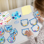 42 Pcs Sea Animal Suncatcher Craft Kit, Ocean Scene DIY Art Activity for Kids