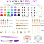 24 Colors Clay Beads Friendship Bracelet Making Kit with Charms