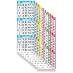 100 Pack Bingo Books with 3 Faces, 10 Pages Each, Disposable Game Books for Seniors and Adults