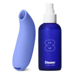 Aer Massager & Aloe Lube For Women Bundle - Aer Periwinkle With Ph Balanced & Soothing Lube